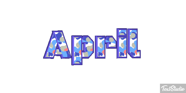 April Efecto de texto