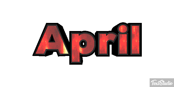 April Efecto de texto
