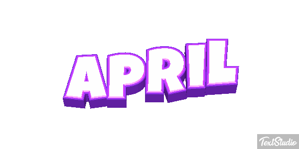 April Efecto de texto
