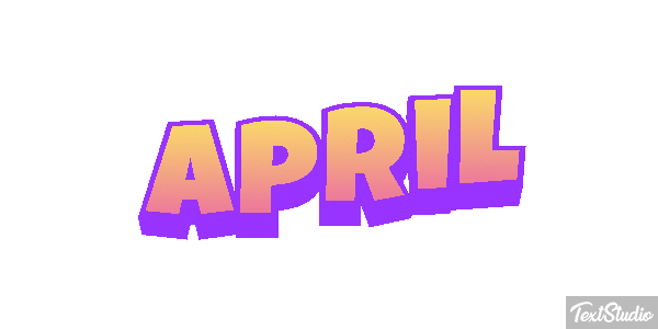 April Efecto de texto