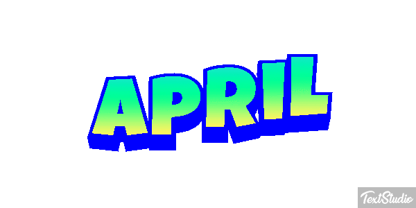 April Efecto de texto