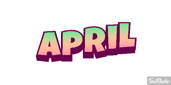 April Efecto de texto