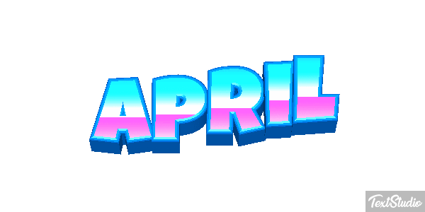 April Efecto de texto