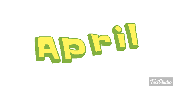 April Efecto de texto