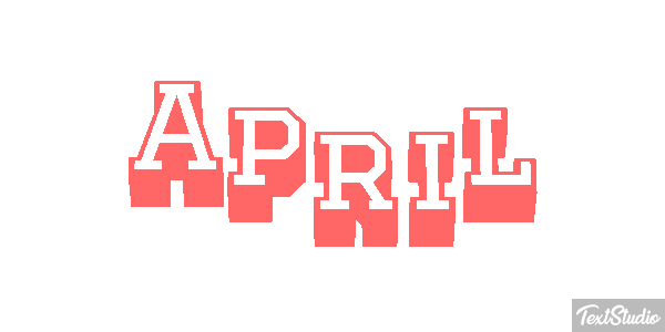 April Efecto de texto