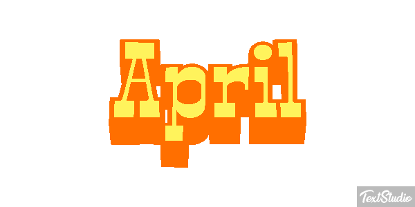 April Efecto de texto