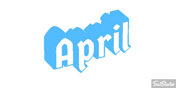 April Efecto de texto