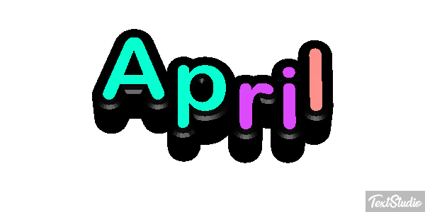April Efecto de texto