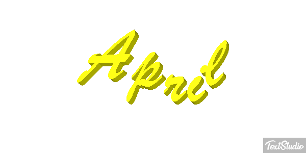 April Efecto de texto