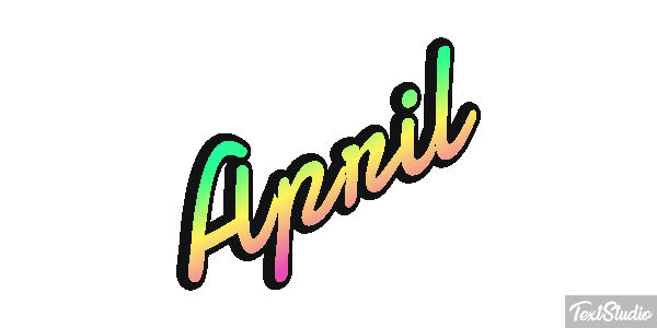 April Efecto de texto