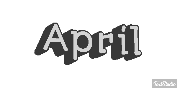 April Efecto de texto