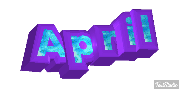 April Efecto de texto