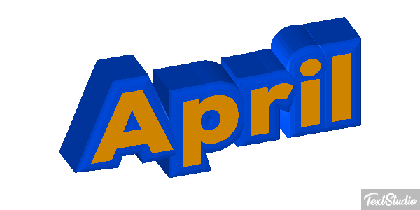April Efecto de texto