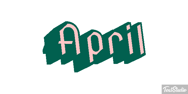 April Efecto de texto