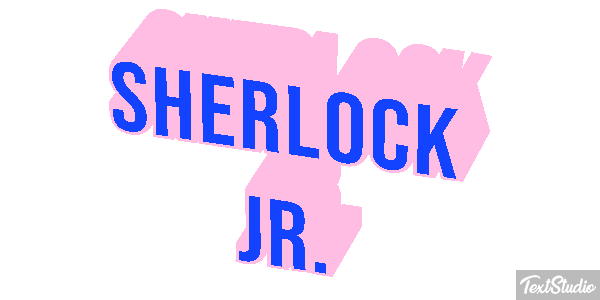 Sherlock Jr. Efekt tekstowy