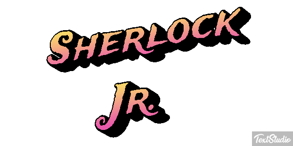 Sherlock Jr. Efekt tekstowy