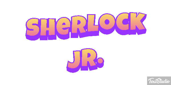Sherlock Jr. Efekt tekstowy