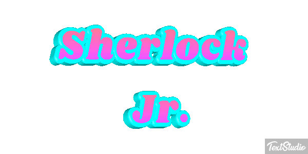 Sherlock Jr. Efekt tekstowy