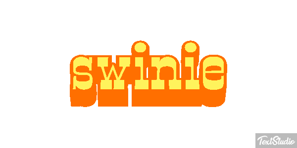 świnie Efekt tekstowy