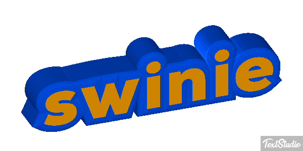 świnie Efekt tekstowy