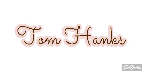 Tom Hanks Text effect