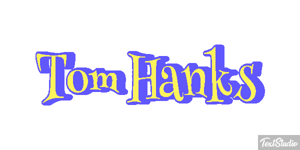 Tom Hanks Text effect