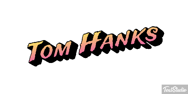 Tom Hanks Text effect