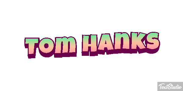 Tom Hanks Text effect