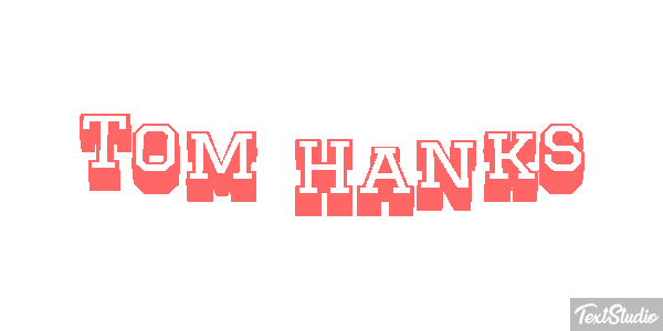 Tom Hanks Text effect