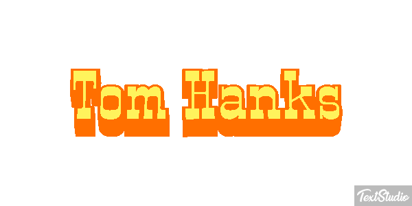 Tom Hanks Text effect