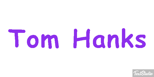 Tom Hanks Text effect