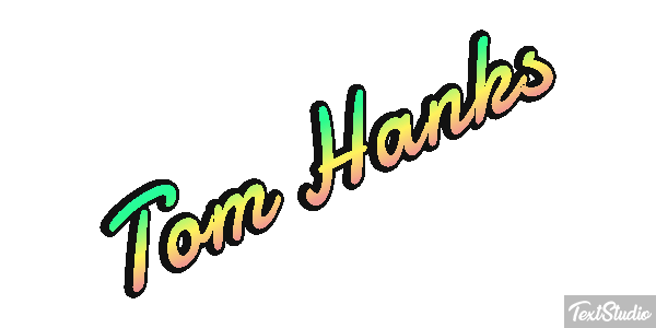 Tom Hanks Text effect