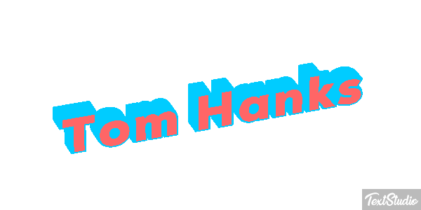 Tom Hanks Text effect