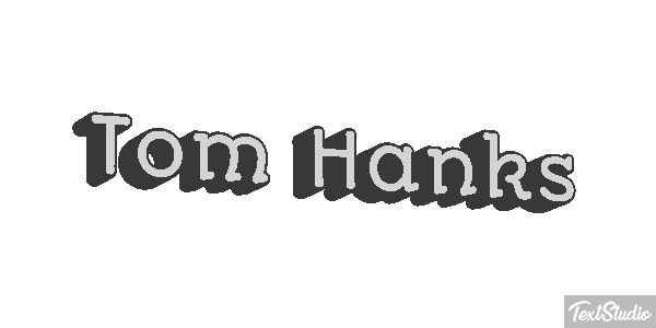 Tom Hanks Text effect