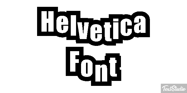 Helvetica Font Text effect