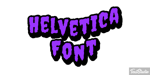 Helvetica Font Text effect