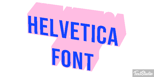 Helvetica Font Text effect