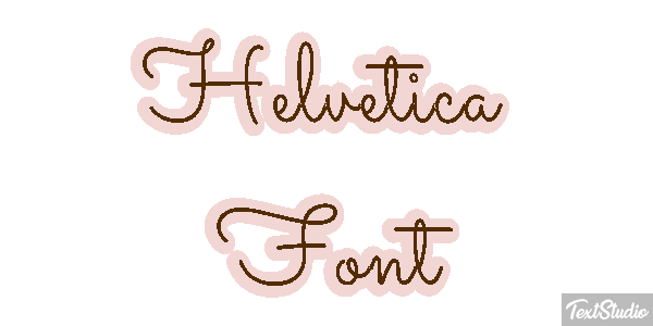Helvetica Font Text effect