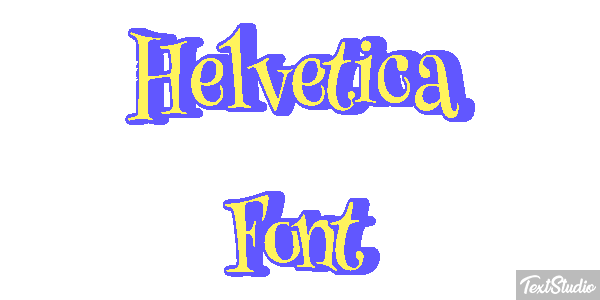 Helvetica Font Text effect