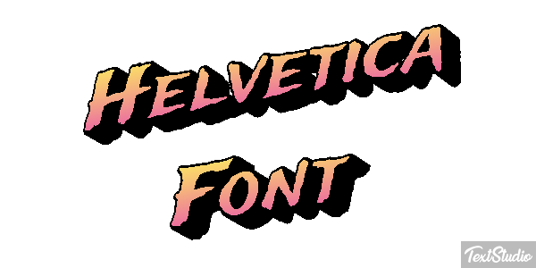 Helvetica Font Text effect