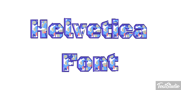 Helvetica Font Text effect