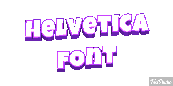 Helvetica Font Text effect