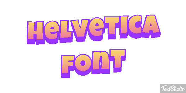 Helvetica Font Text effect