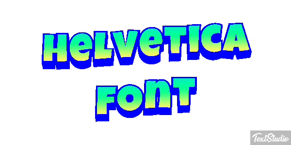 Helvetica Font Text effect