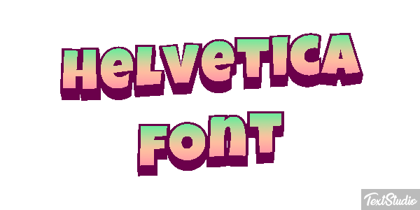 Helvetica Font Text effect