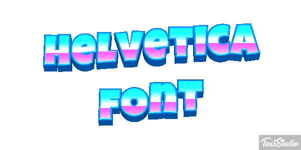 Helvetica Font Text effect