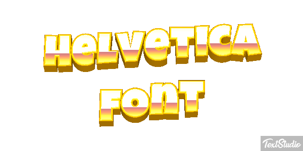 Helvetica Font Text effect