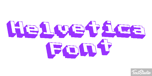 Helvetica Font Text effect