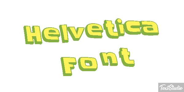 Helvetica Font Text effect