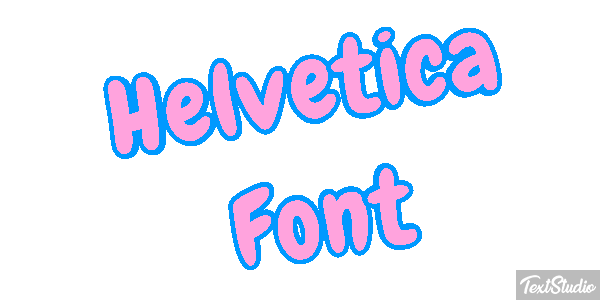 Helvetica Font Text effect